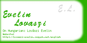 evelin lovaszi business card